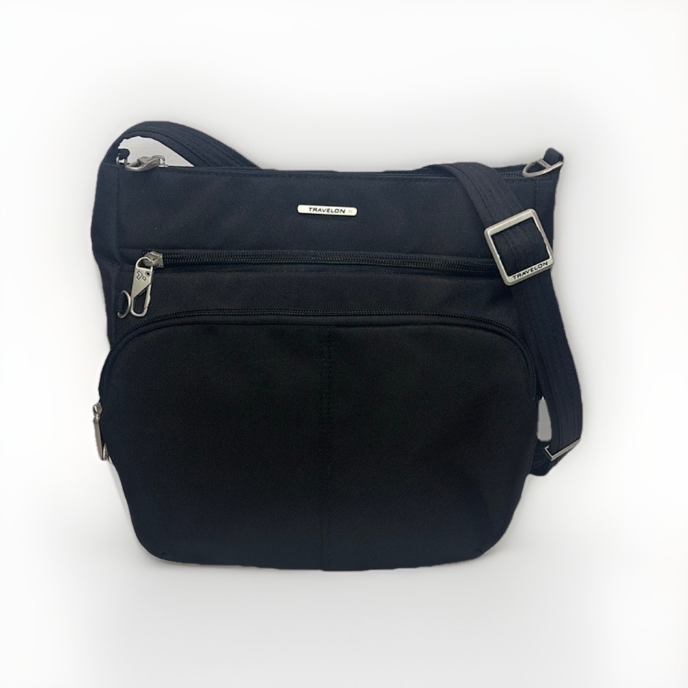 Travelon Anti-Theft Classic N/S Crossbody Bag RFID Blocking Pocket, Black NWOT
